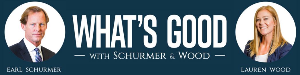 What's Good with Schurmer and Wood Podcast Logo Banner